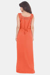 Honeydew Knit Cotton Loungewear Dress - Orange — thumbnail 3