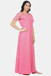 Honeydew Knit Cotton Loungewear Dress - Pink — thumbnail 2
