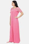 Honeydew Knit Cotton Loungewear Dress - Pink — thumbnail 3