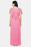 Honeydew Knit Cotton Loungewear Dress - Pink — thumbnail 4