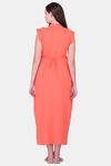 Honeydew Knit Cotton Loungewear Dress - Orange — thumbnail 4