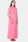 Honeydew Knit Cotton Loungewear Dress - Pink — thumbnail 2