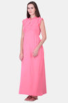 Honeydew Knit Cotton Loungewear Dress - Pink — thumbnail 3