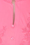 Honeydew Knit Cotton Loungewear Dress - Pink — thumbnail 5