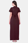 Honeydew Knit Cotton Loungewear Dress - Brown — thumbnail 4