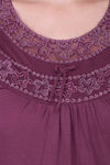 Honeydew Knit Cotton Loungewear Dress - Purple — thumbnail 5