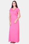Honeydew Knit Cotton Loungewear Dress - Pink — thumbnail 2