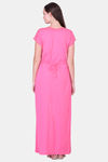 Honeydew Knit Cotton Loungewear Dress - Pink — thumbnail 3