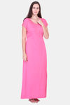 Honeydew Knit Cotton Loungewear Dress - Pink — thumbnail 4