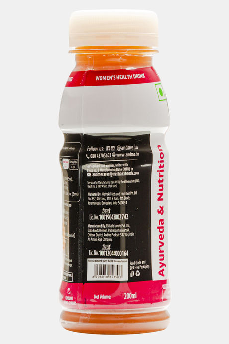 &Me PCOS Drink- Cranberry 200 ML (Pack of 8) — image 3