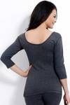 Zivame Cocoon Black Thermal Top With Three-Fourth Sleeves — thumbnail 2