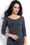 Zivame Cocoon Black Thermal Top With Three-Fourth Sleeves — thumbnail 3