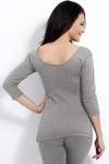 Zivame Cocoon Grey Thermal Top With Three-Fourth Sleeves — thumbnail 2