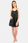 Miorre Satin Babydoll - Black — thumbnail 4