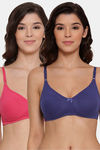 Lyra Single Layered Non-Wired 3/4Th Coverage T-Shirt Bra (Pack of 2) - Multicolor — thumbnail 1