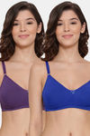 Lyra Single Layered Non-Wired 3/4Th Coverage T-Shirt Bra (Pack of 2) - Multicolor — thumbnail 1