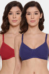 Lyra Double Layered Non-Wired 3/4Th Coverage T-Shirt Bra (Pack of 2) - Multicolor — thumbnail 1