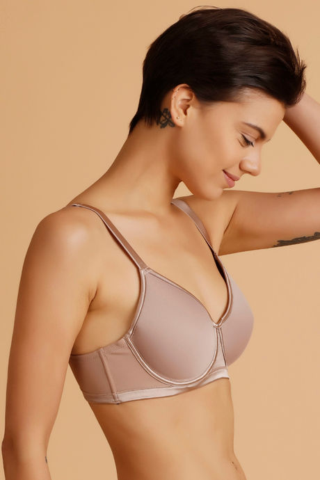 Zivame Essentials Single Layered Non Wired 3/4th Coverage T-Shirt Bra-Roebuck — image 2