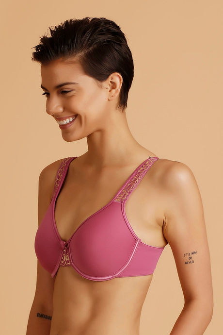 Zivame Essentials Single Layered Wired 3/4th Coverage T-Shirt Bra-Red Violet — image 3