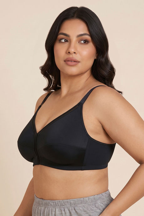 Zivame True Curv Cotton Laminated Non Wired Full Coverage Minimiser Bra - Black — image 3