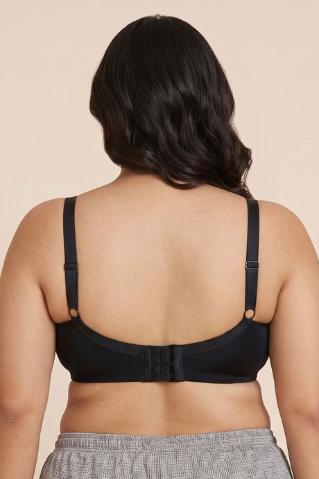 Zivame True Curv Cotton Laminated Non Wired Full Coverage Minimiser Bra - Black — image 4