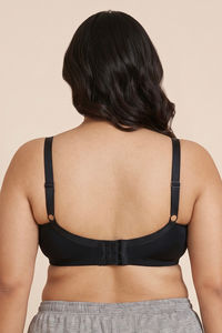 Zivame True Curv Cotton Laminated Non Wired Full Coverage Minimiser Bra - Black — thumbnail 4