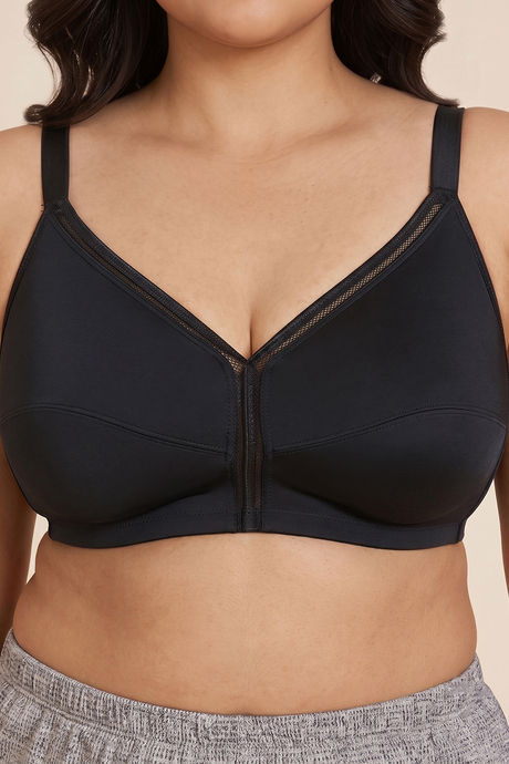 Zivame True Curv Cotton Laminated Non Wired Full Coverage Minimiser Bra - Black — image 5