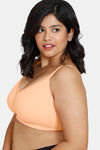 Zivame True Curv Cotton Laminated Non Wired Full Coverage Minimiser Bra - Canteloupe — thumbnail 3