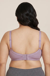 Zivame True Curv Cotton Laminated Non Wired Full Coverage Minimiser Bra - Elderberry — thumbnail 3