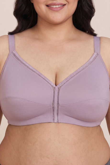 Zivame True Curv Cotton Laminated Non Wired Full Coverage Minimiser Bra - Elderberry — image 5