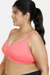 Zivame True Curv Cotton Laminated Non Wired Full Coverage Minimiser Bra - Georgia Peach — thumbnail 3