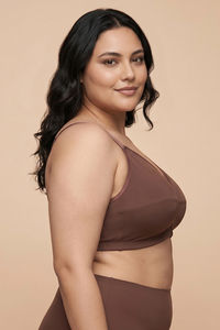 Zivame True Curv Cotton Laminated Non Wired Full Coverage Minimiser Bra - Nutmeg — thumbnail 2