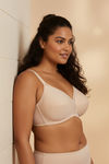 Zivame True Curv Cotton Laminated Non Wired Full Coverage Minimiser Bra - Skin — thumbnail 2
