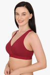 Nejo Double Layered Non-Wired 3/4Th Coverage Maternity Bra - Red — thumbnail 3