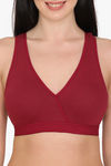 Nejo Double Layered Non-Wired 3/4Th Coverage Maternity Bra - Red — thumbnail 4