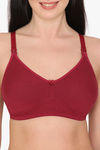 Nejo Double Layered Non-Wired 3/4Th Coverage Maternity Bra - Red — thumbnail 4