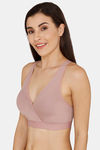 Nejo Double Layered Non-Wired 3/4Th Coverage Maternity Bra - Lilac Snow — thumbnail 2