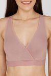Nejo Double Layered Non-Wired 3/4Th Coverage Maternity Bra - Lilac Snow — thumbnail 4