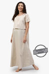 Nejo Anti Microbial Cotton Maternity Full Length Nightdress - Beige — thumbnail 2