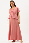 Nejo Cotton Maternity Full Length Nightdress - French Blush — thumbnail 1