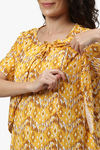 Nejo Anti Microbial Cotton Maternity Full Length Nightdress - Yellow — thumbnail 5