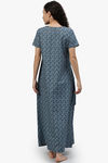 Nejo Anti Microbial Cotton Maternity Full Length Nightdress - Green — thumbnail 4