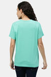 Nejo Anti Microbial Cotton Maternity Top - Green — thumbnail 3