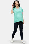 Nejo Anti Microbial Cotton Maternity Top - Green — thumbnail 4