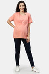 Nejo Anti Microbial Cotton Maternity Top - Pink — thumbnail 4