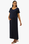 Nejo Cotton Nursing / Maternity Home Dress - Blue — thumbnail 2