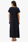 Nejo Cotton Nursing / Maternity Home Dress - Blue — thumbnail 3