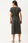 Nejo Cotton Maternity Full Length Nightdress - Charcoal — thumbnail 3