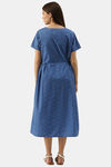 Nejo Cotton Maternity Loungewear Top - Blue Bird Printed Dress — thumbnail 3