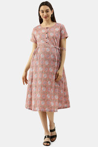 Peach Teal Print